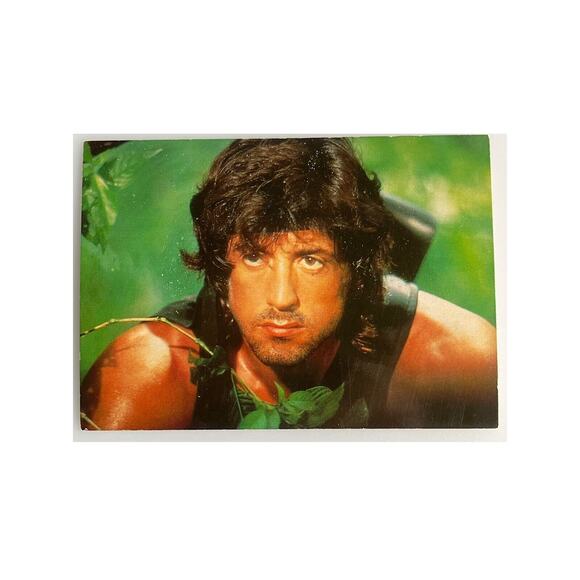 Vintage NOS 1985 RPPC Postcard Sylvester Stallone Rambo Editions F. Nugeron EUC - Picture 2 of 4
